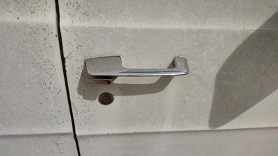 1974 Dodge Van B200 Passenger Right Front Outside Door Handle Oem White