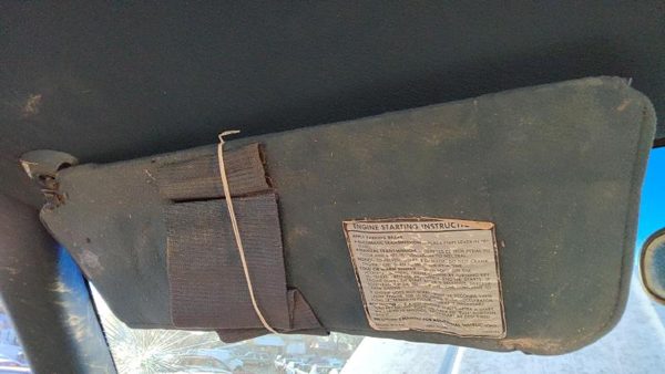 88-94 Gmc Sierra 2500 Driver Left Sun Visor Oem Blue — photo 5