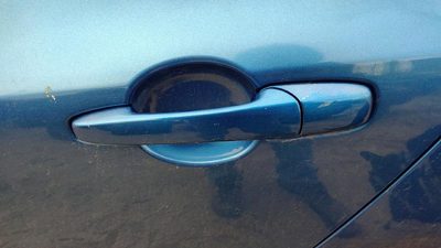 2004-2009 Mazda 3 Driver Left Rear Outside Door Handle Oem Back 27B Winning Blue