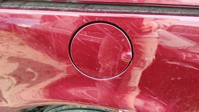 1997-2004 Chevy Venture Fuel Tank Door With Hinge Gas Lid Oem Filler Red 72U