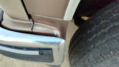 1992-1999 Chevy Suburban Driver Left Moulding From Fender Oem Trim Strip Brown