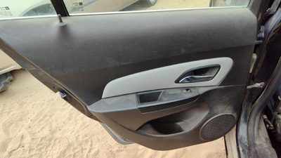 2011 LH Driver Left Rear Door Trim Panel With Switches Back Black Afb