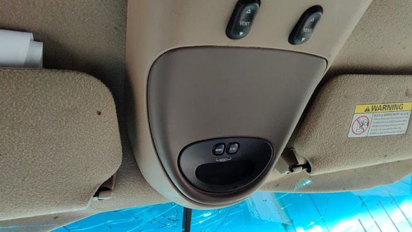98-02 Lincoln Navigator Center Overhead Console Dome Light Map Lamp Cubby Tan Kx — photo 2