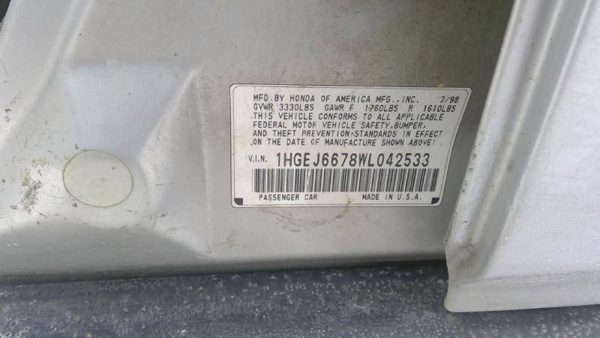 1998 Honda Civic Lower Control Arm Front LH — photo 6