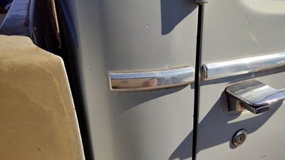 1981-1993 Dodge D350 Passenger Right Rear Chrome Moulding On Cab Corner Oem