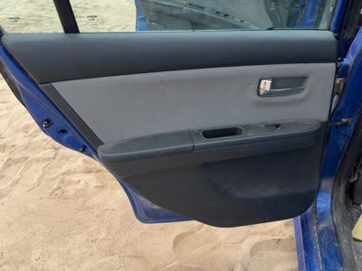 11-12 Sentra Driver Left Rear Door Trim Panel With Switches Back Charcoal X