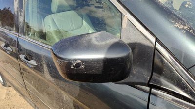 2005-2010 Honda Odyssey Passenger Right Power Side Mirror Door Mounted Oem Blue