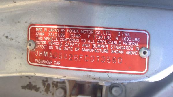 1985 Honda Accord — vehicle photo 4