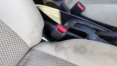 12-15 Versa Note Passenger Right Front Seat Belt Buckle Receiver Charcoal G