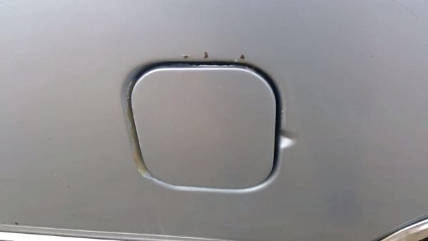 1989 Dodge Ram D100 Fuel Tank Door With Hinge Gas Lid Oem Filler Blue — photo 4