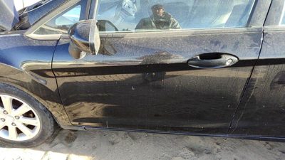 2011 Ford Fiesta Front Door LH Black Uh