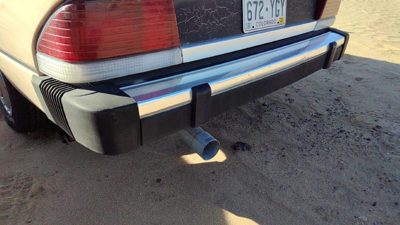 1984-1985 Ford Tempo Rear Bumper Assembly Aluminum With Brackets Oem Back