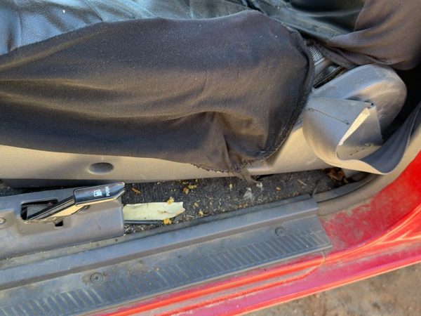 90-95 Nissan Pathfinder Driver Left Side Seat Trim Panel OEM Gray — photo 4
