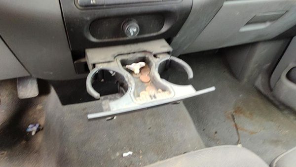 2006 Ford F150 Slide Out Dash Mounted Cup Holder Assembly Oem Gray Me — photo 3