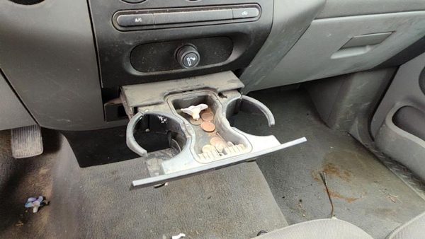 2006 Ford F150 Slide Out Dash Mounted Cup Holder Assembly Oem Gray Me — photo 2