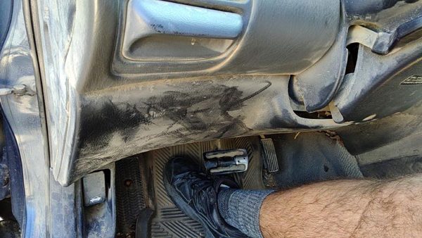 1998-2002 Honda Accord Lower Dash Under Column Knee Bolster Trim Panel Oem Gray — photo 4