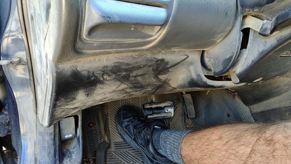 1998-2002 Honda Accord Lower Dash Under Column Knee Bolster Trim Panel Oem Gray — photo 3