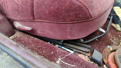 1998 Buick LeSabre Seat Track 51B Bordeaux Red