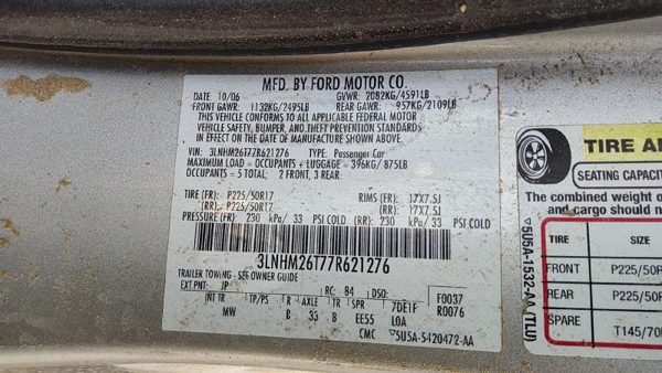 2007 Lincoln MKZ Lower Control Arm Front RH — photo 4