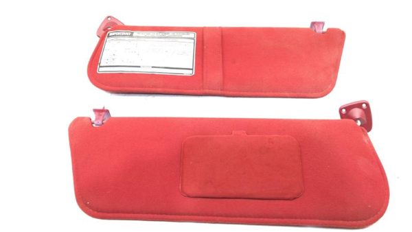 1989-1993 Ford F150 Pair Of Sun Visors Left Right Bolts Hardware Oem Rh Red — photo 6