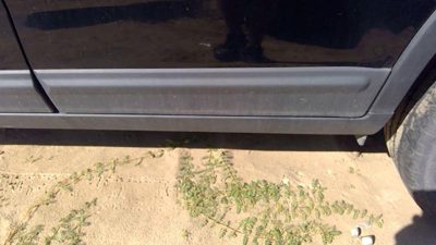 11-15 Kia Sorento Driver Left Rear Moulding From Door Back Trim Strip Gray H9