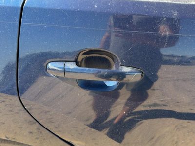 03-08 Matrix Xr Passenger Right Rear Outside Door Handle Back Indigo Ink Pearl