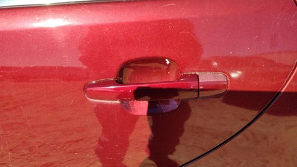 02-06 Toyota Camry Driver Left Rear Outside Door Handle Oem Back Salsa Red 3Q3 — photo 2