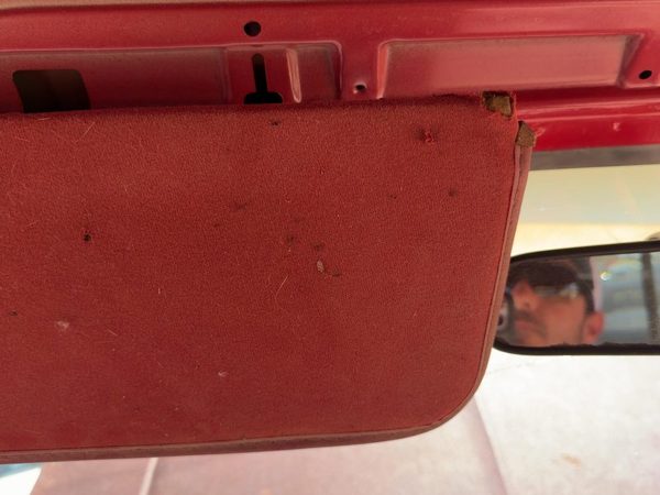 1982-1993 Chevy S10 Pickup Driver Left Sun Visor Oem Red — photo 4