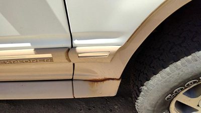 91-94 Ford Explorer Passenger Right Moulding From Fender Oem Trim Strip White