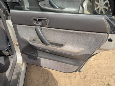 90-94 Subaru Legacy Passenger Right Rear Door Trim Panel With Switches Back Gray