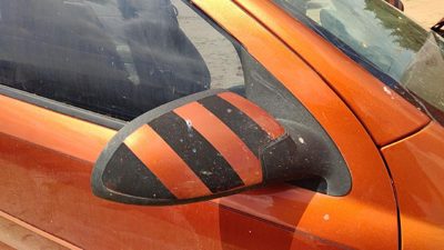 05-10 Chevy Cobalt Passenger Right Power Side Mirror Door Mounted Oem Orange 56U