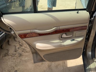 00-02 Grand Marquis Driver Left Rear Door Trim Panel With Switches Back Tan Bh