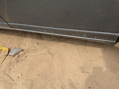 98-04 Seville Driver Left Rear Moulding Door Back Lower Sedan Thunder Gray 88U