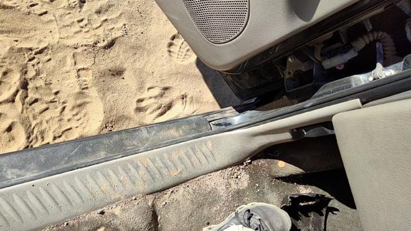 2002-2009 Chevy Trail Blazer Driver Left Lower Kick Trim Panel Oem Gray 95D — photo 4