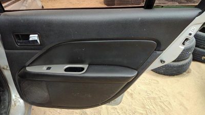 10-12 Fusion Passenger Right Rear Door Trim Panel With Switches Back Charcoal Fw