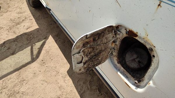 81-93 Dodge Ram W250 Fuel Tank Door With Hinge Gas Lid Oem Filler White — photo 5