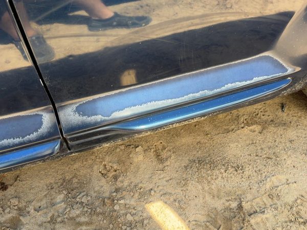 01-05 Pt Cruiser Driver Left Rear Moulding From Door Oem Back Lower Blue Pb7 — photo 1