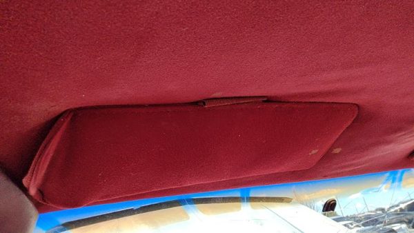 88-94 Gmc Sierra 2500 Driver Left Sun Visor Oem Red — photo 3