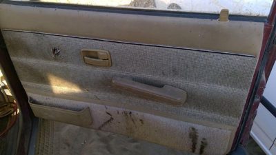 81-87 Isuzu Pup Pickup Passenger Right Front Inside Door Trim Panel Only Brown