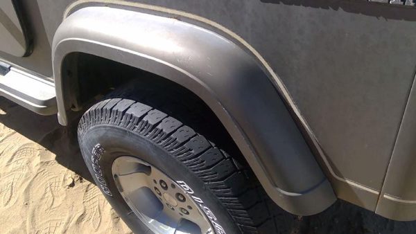 1989 Jeep Wrangler Yj Driver Left Rear Wheel Flare Fender Moulding Brown Oem — photo 5
