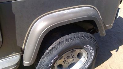 1989 Jeep Wrangler Yj Driver Left Rear Wheel Flare Fender Moulding Brown Oem