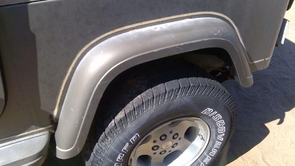 1989 Jeep Wrangler Yj Driver Left Rear Wheel Flare Fender Moulding Brown Oem — photo 1
