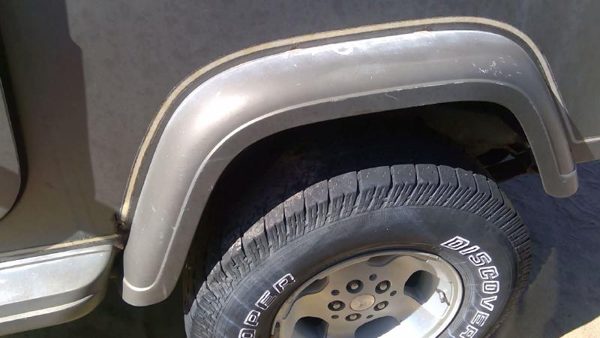 1989 Jeep Wrangler Yj Driver Left Rear Wheel Flare Fender Moulding Brown Oem — photo 2