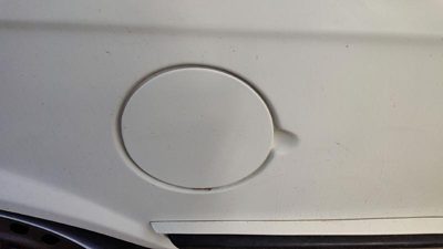 1984-1996 Olds Ciera Fuel Tank Door With Hinge Gas Lid Oem Filler White