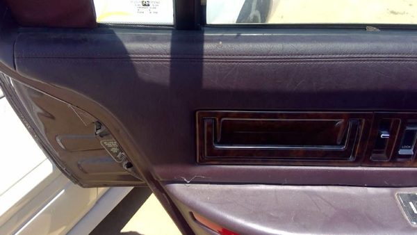 1993 Cadillac Fleetwood Driver Left Rear Inside Door Trim Panel Only Back Maroon — photo 6
