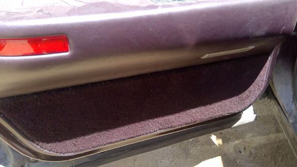1993 Cadillac Fleetwood Driver Left Rear Inside Door Trim Panel Only Back Maroon — photo 10