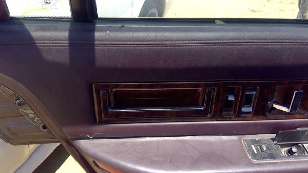 1993 Cadillac Fleetwood Driver Left Rear Inside Door Trim Panel Only Back Maroon — photo 5