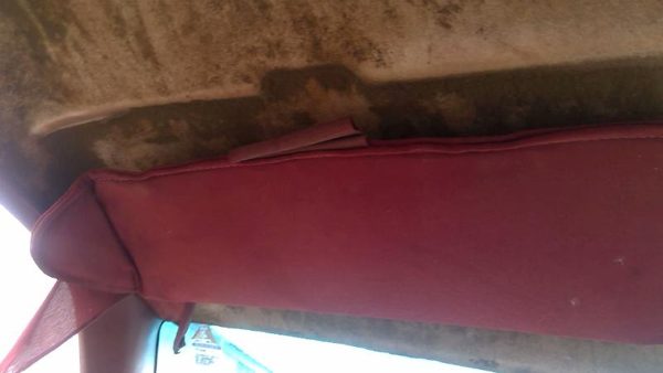 1988-1991 Gmc Sierra 2500 Driver Left Sun Visor Oem Red — photo 3