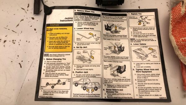 95-05 Chevy S10 Blazer Complete Jack Assembly Factory Set Kit Lug Wrench — photo 4