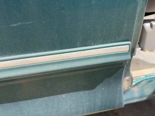 97-98 F150 Passenger Rear Moulding From Door Back Trim Strip Pacific Green Ps — photo 2